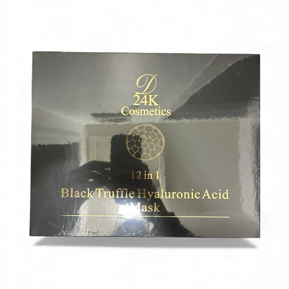 D 24K Cosmetics Black Truffle Hyaluronic Acid Mask - Black & Gold